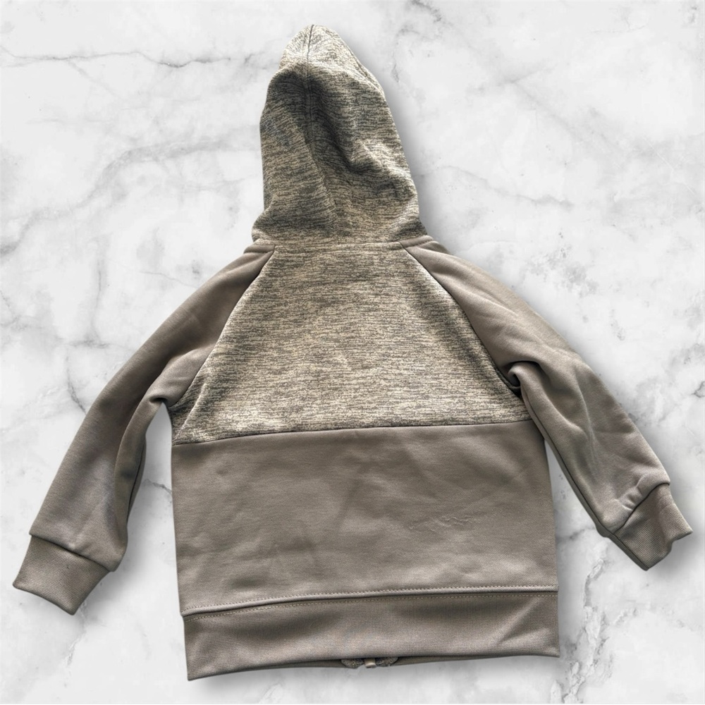 Nike Gray and Yellow Zip-Up Hoodie Boy Sweatshirt - Picture 4 of 4